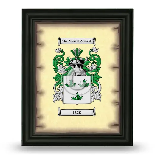 Jack Coat of Arms Framed - Black