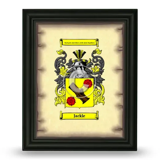 Jackle Coat of Arms Framed - Black