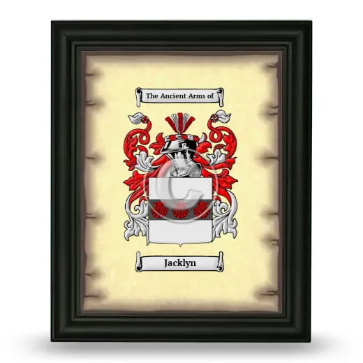 Jacklyn Coat of Arms Framed - Black