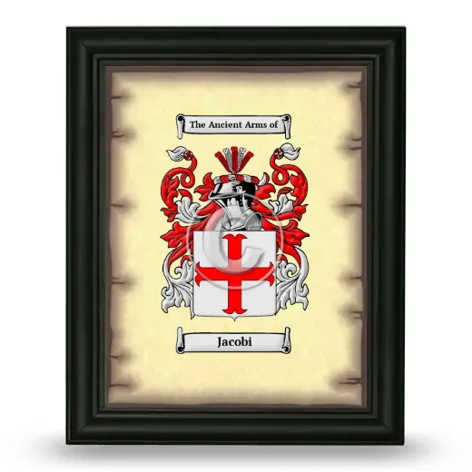 Jacobi Coat of Arms Framed - Black