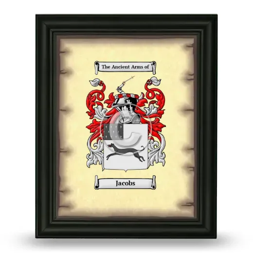 Jacobs Coat of Arms Framed - Black