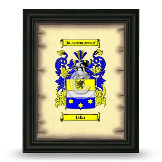 Jahn Coat of Arms Framed - Black