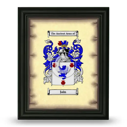 Jain Coat of Arms Framed - Black