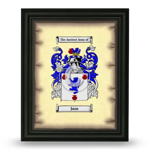 Jans Coat of Arms Framed - Black
