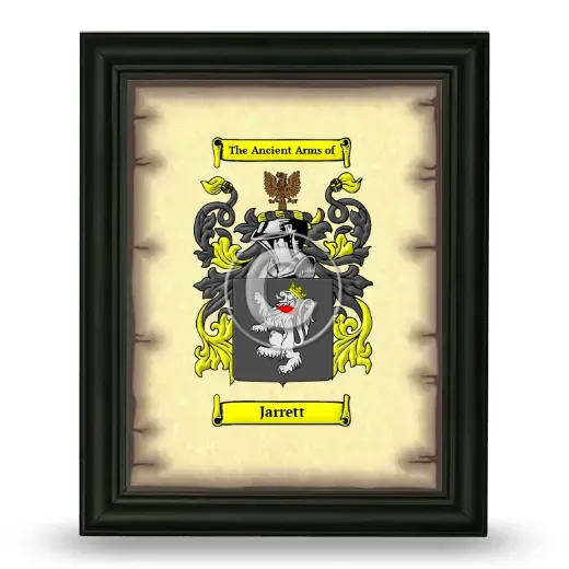 Jarrett Coat of Arms Framed - Black