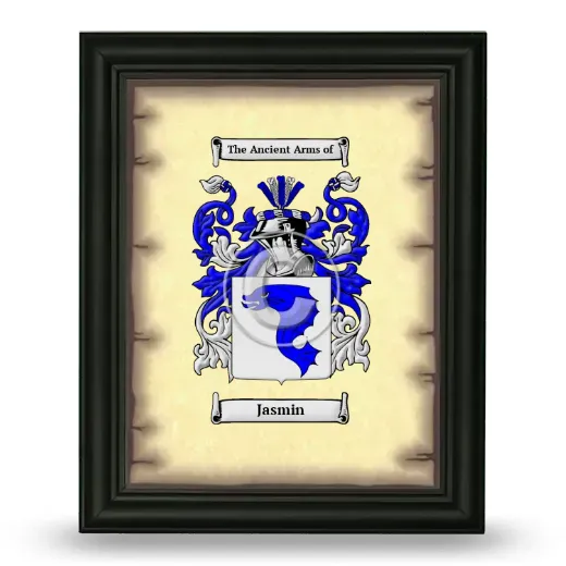 Jasmin Coat of Arms Framed - Black