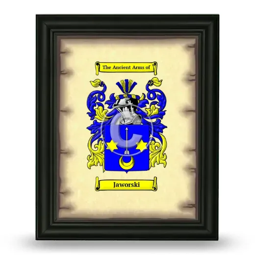 Jaworski Coat of Arms Framed - Black
