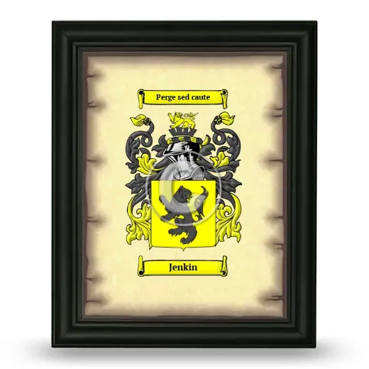 Jenkin Coat of Arms Framed - Black