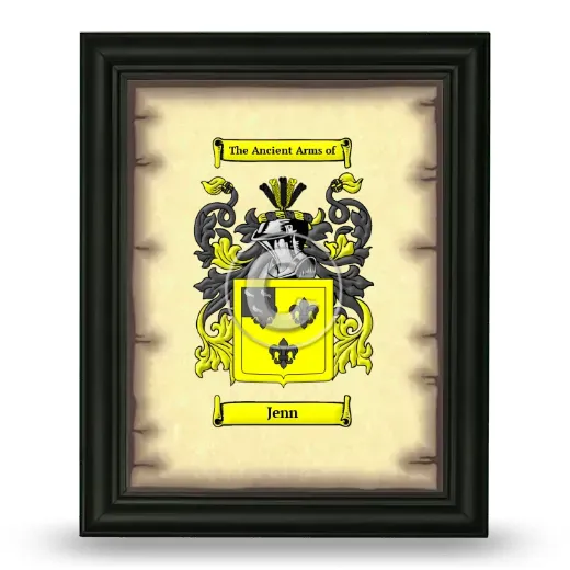 Jenn Coat of Arms Framed - Black