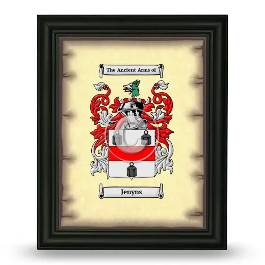 Jenyns Coat of Arms Framed - Black
