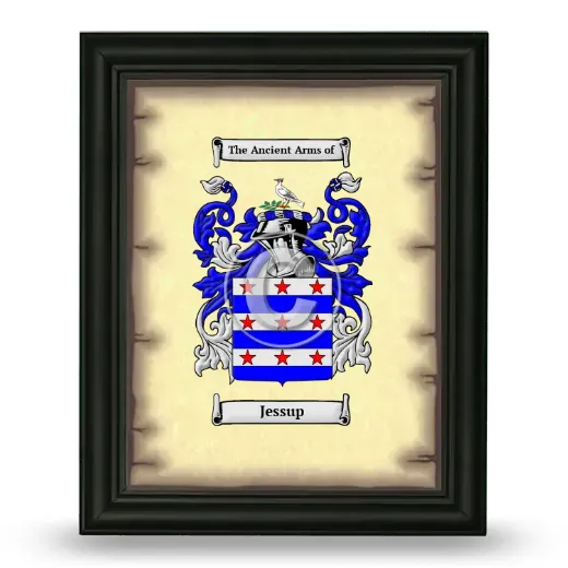 Jessup Coat of Arms Framed - Black