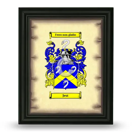 Jest Coat of Arms Framed - Black