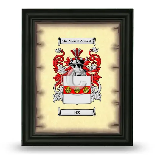 Jex Coat of Arms Framed - Black
