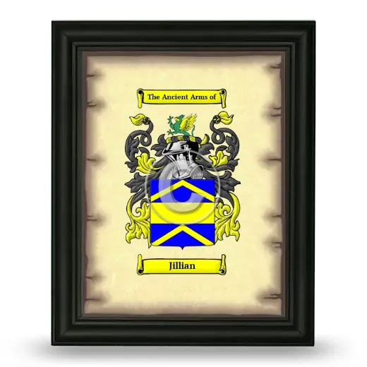 Jillian Coat of Arms Framed - Black