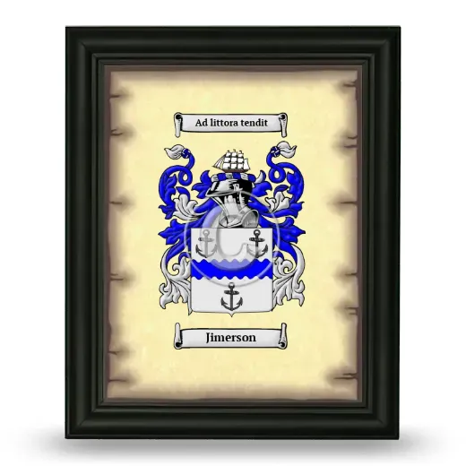 Jimerson Coat of Arms Framed - Black