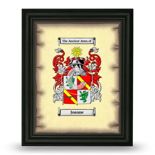 Joanne Coat of Arms Framed - Black