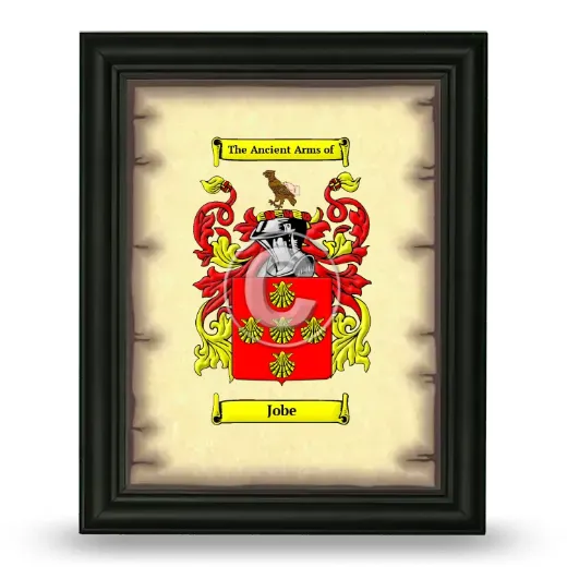 Jobe Coat of Arms Framed - Black