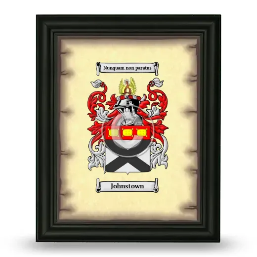 Johnstown Coat of Arms Framed - Black