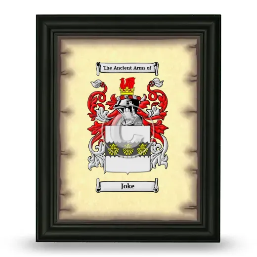 Joke Coat of Arms Framed - Black