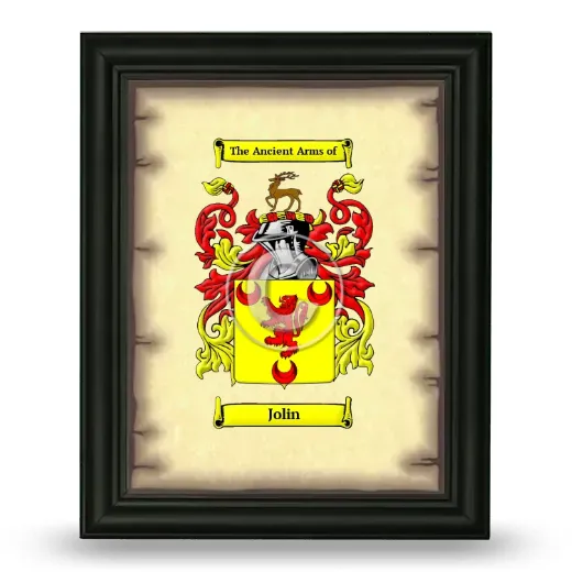 Jolin Coat of Arms Framed - Black