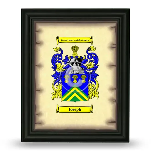 Joseph Coat of Arms Framed - Black