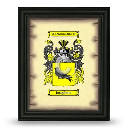 Josephine Coat of Arms Framed - Black