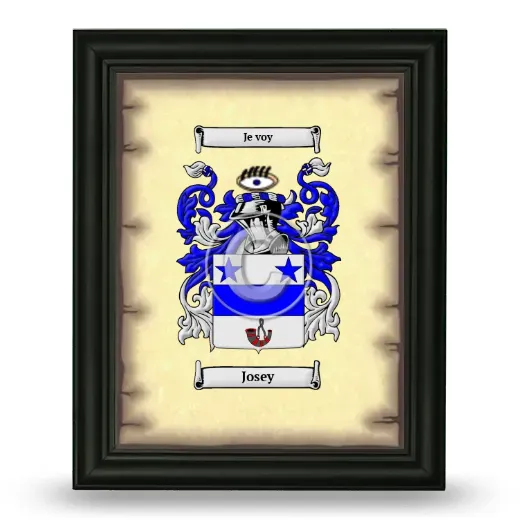 Josey Coat of Arms Framed - Black