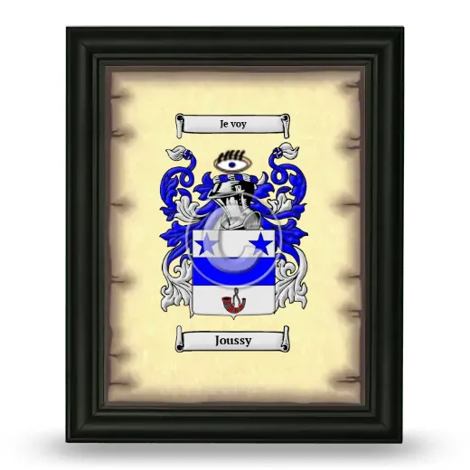Joussy Coat of Arms Framed - Black