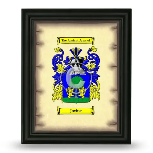 Jovine Coat of Arms Framed - Black