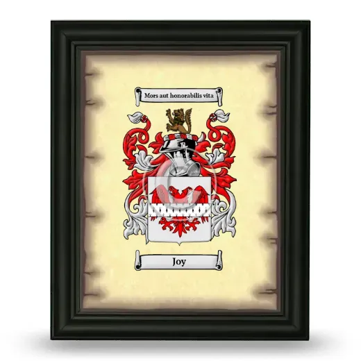 Joy Coat of Arms Framed - Black