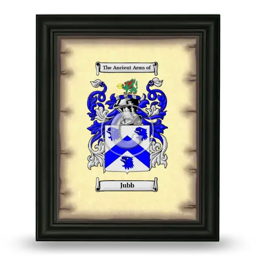 Jubb Coat of Arms Framed - Black