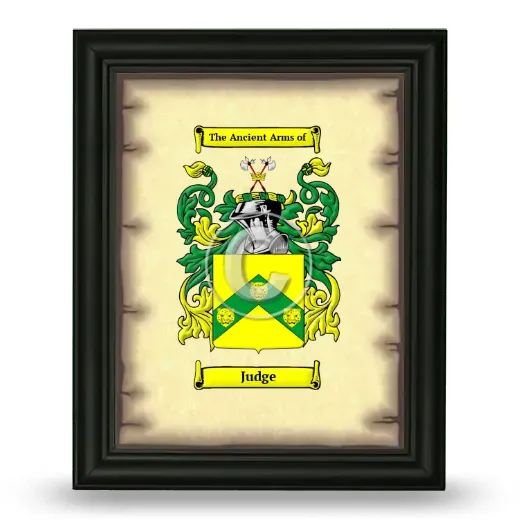 Judge Coat of Arms Framed - Black