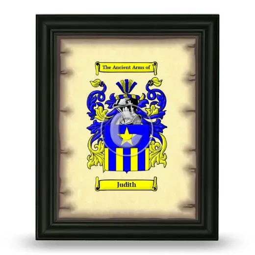 Judith Coat of Arms Framed - Black