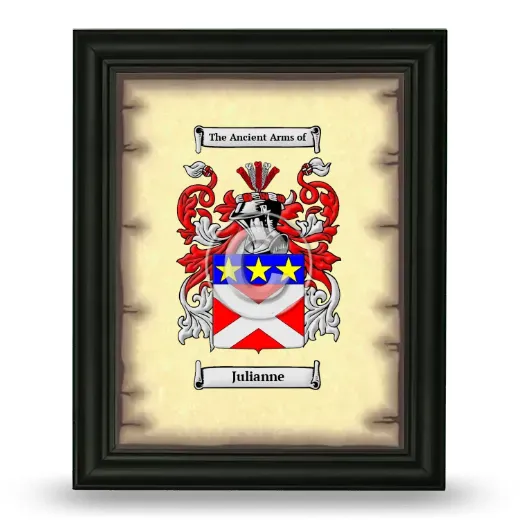 Julianne Coat of Arms Framed - Black