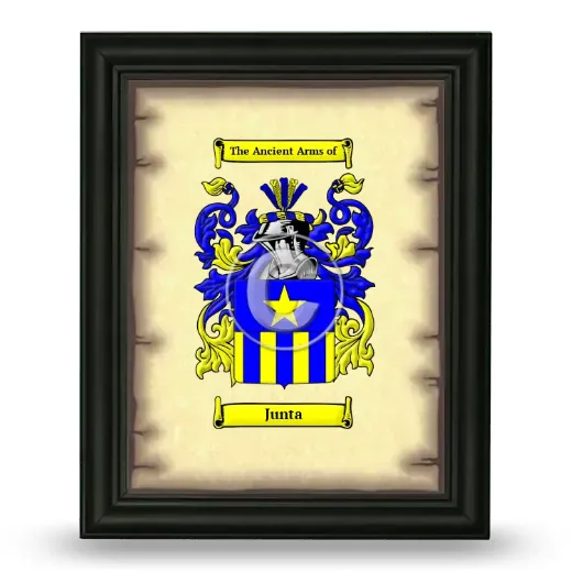 Junta Coat of Arms Framed - Black