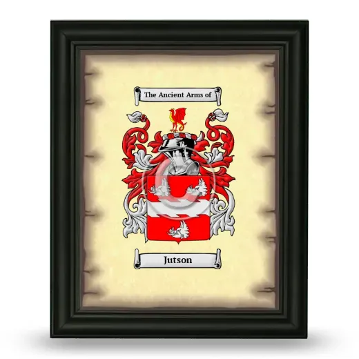 Jutson Coat of Arms Framed - Black