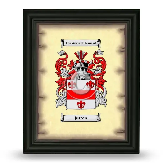 Jutten Coat of Arms Framed - Black