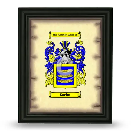 Kaehn Coat of Arms Framed - Black
