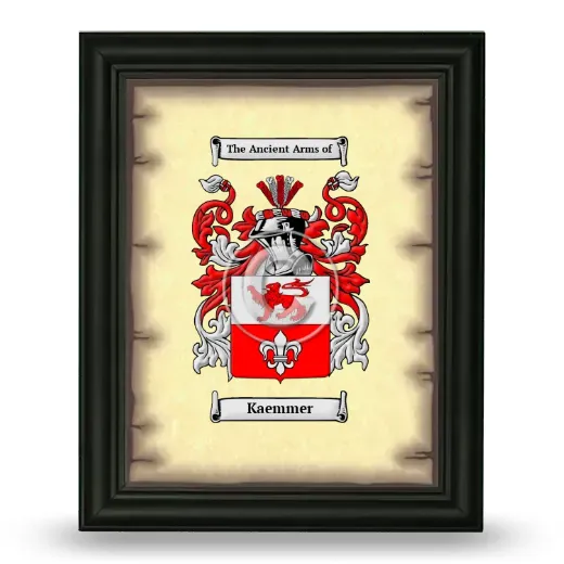 Kaemmer Coat of Arms Framed - Black