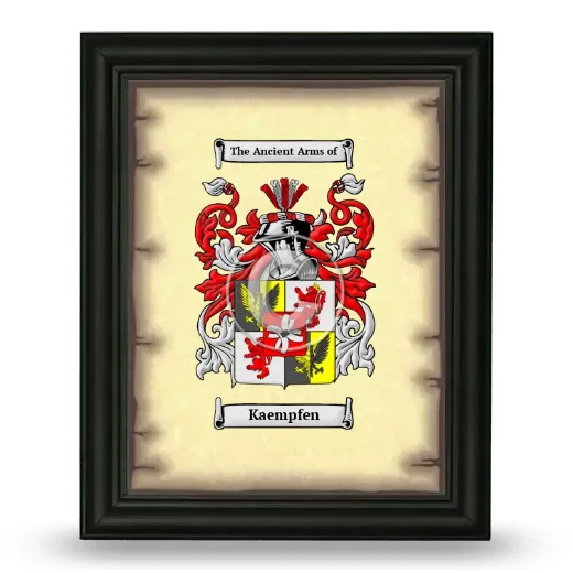 Kaempfen Coat of Arms Framed - Black