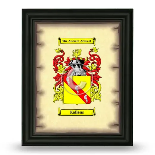 Kallens Coat of Arms Framed - Black
