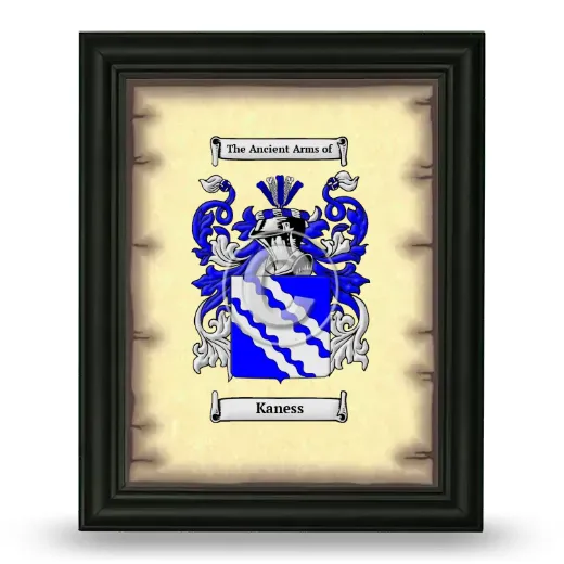 Kaness Coat of Arms Framed - Black