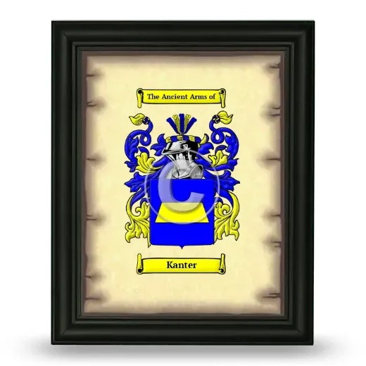 Kanter Coat of Arms Framed - Black