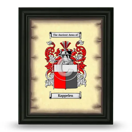Kappelen Coat of Arms Framed - Black