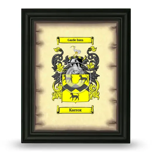 Karrox Coat of Arms Framed - Black