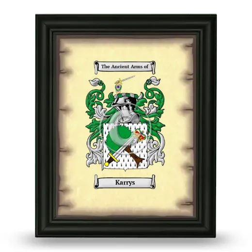 Karrys Coat of Arms Framed - Black