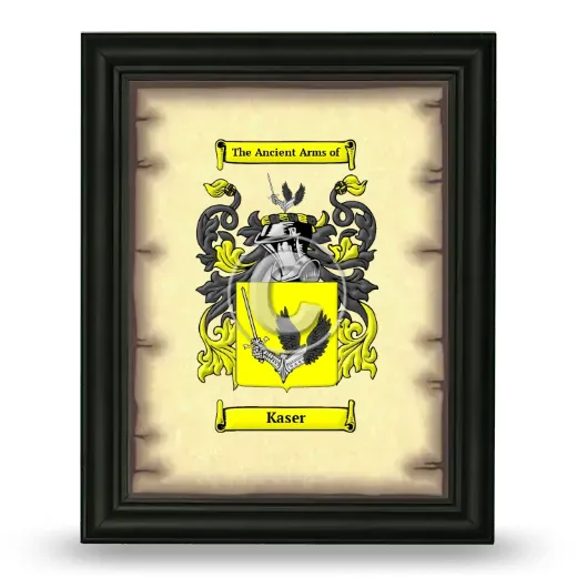 Kaser Coat of Arms Framed - Black
