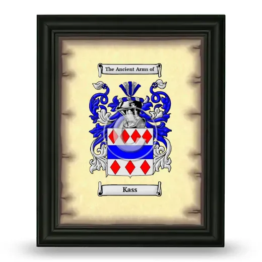 Kass Coat of Arms Framed - Black