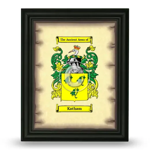 Katham Coat of Arms Framed - Black