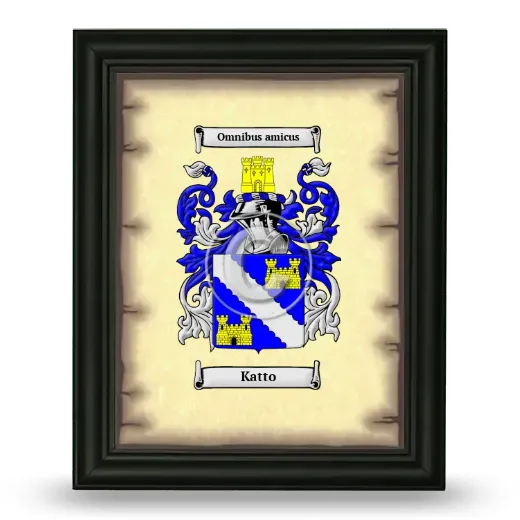 Katto Coat of Arms Framed - Black